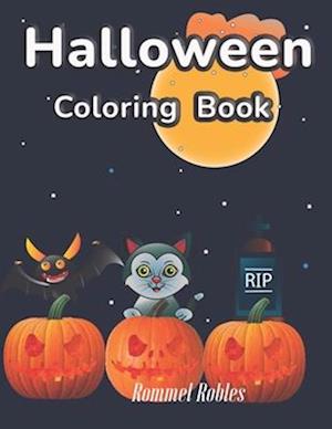 HALLOWEEN COLORING BOOK: halloween coloring images for 4 to 10 years