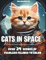 Cats in Space: Over 24 Scenes of Fearless Felines to Color 