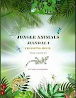 Jungle Animals Mandala Coloring Book for Adults