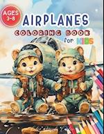 Airplane Coloring Book for Kids: More than 110 PAGES. 