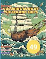 Coloring Book of the Sea and Ships 