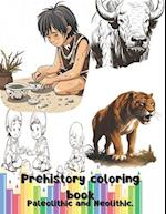 Prehistory coloring book