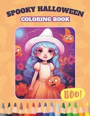 Spooky Halloween. Coloring pages. For kids.