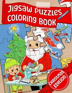 Jigsaw Puzzle Coloring Book: Christmas edition