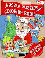 Jigsaw Puzzle Coloring Book: Christmas edition 