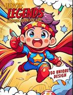 Heroic Legends Coloring Book for Kids: Immerse Yourself in the Exciting World of Heroic Legends as You Color! 50 Cute illustrations for Kids 