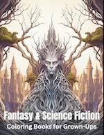 Fantasy & Science Fiction Coloring Books for Grown-Ups 