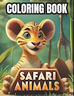 Safari Animals Coloring Book for kids 