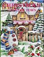 Christmas Country Town Coloring Book