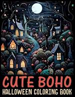Boho Cute Halloween Coloring Book: Creative Adventures in Boho Cute Halloween Coloring 