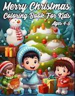 Merry Christmas Coloring Book for Kids Ages 4-8 