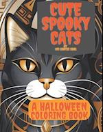 Cute Spooky Cats: A Halloween Coloring Book 