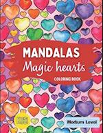 Learn and Enjoy: Mandalas of Hearts: For kids +5 age - Coloring Books 