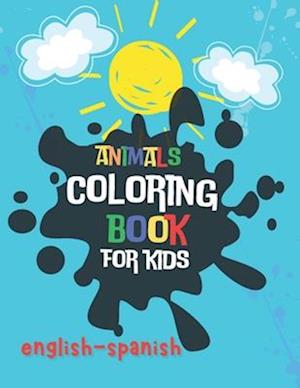 Animal Coloring book: Color and Learn: Bilingual Animals