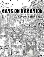 Cats on Vacation: A Cat Coloring Book 