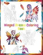 Winged Dresses Coloring Book: 40 Beautiful, Charming Designs That Inspire Coloring Ideas, Perfect for Women and Girls, Relaxation, De-Stress. 