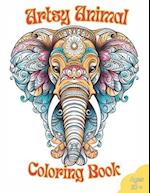 Artsy Animal Coloring Book: A Whimsical Journey through Intricate Mandala Designs 