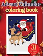 Advent Calendar coloring book: 31 Fun pages to color 