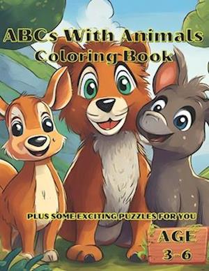 ABCs With Animals Coloring Book