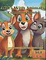 ABCs With Animals Coloring Book 