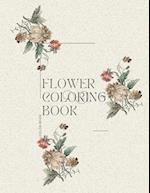 Flower Coloring Book: Mindful Coloring 