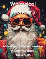 Whimsical Wonders a Vintage Santa Adventure a Coloring Book for Adults