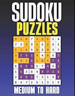SUDOKU PUZZLES: Medium & Hard Sudoku Puzzles | Suduko Books for Adults with Full solutions. 