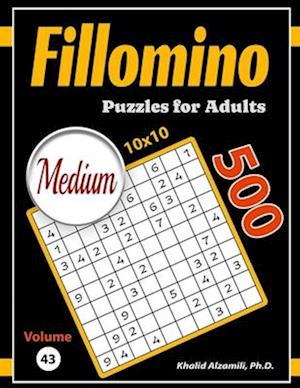 Fillomino Puzzles for Adults: 500 Medium Polyominous Puzzles