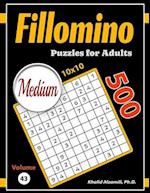 Fillomino Puzzles for Adults: 500 Medium Polyominous Puzzles 