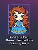 Cute and Fun Kawaii Illustrations Coloring Book 