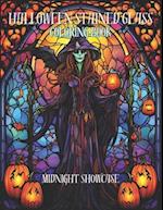 Halloween Stained Glass Coloring Book 