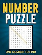 Number Puzzle: Search and Find Just The One For Adults and Seniors To Keep The Brain Active 