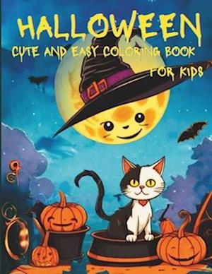 Halloween Cute And Easy Coloring Book For Kids