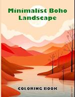 Minimalist Boho Landscape Coloring Book: Minimalist Boho Coloring Book With Landscape Design & Simple Vintage Style Beautiful Art 
