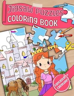 Jigsaw Puzzles Coloring Book: Fantastic creature edition