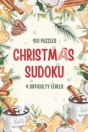 Christmas Sudoku: 100 Puzzles, 4 Difficulty Levels, Christmas Activity Book for Teens or Adults