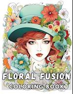 Floral Fusion Coloring Book: 50 Relaxing Floral Faces: Craft Your Oasis of Serenity 