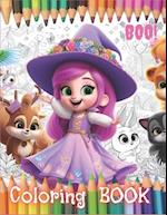 Halloween Coloring Book for girls: Halloween coloring book for girls over 3 years old, you will spend magical moments coloring the friends of the litt