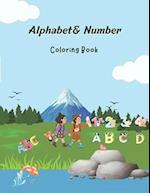 Alphabet & Number coloring book: Fun with Phonics 