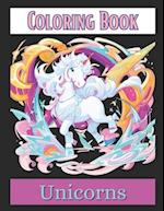 Coloring Book: Unicorns 