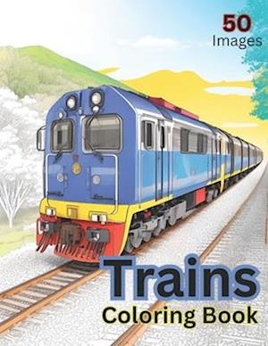 Trains Coloring Book