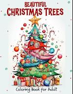 Beautiful Christmas Trees Coloring Book for Adult