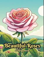 Beautiful roses Coloring book for adults relaxation