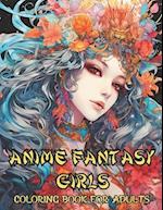 Anime Fantasy Girls Coloring Book for Adults