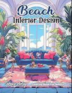 Beach House Interior Design Coloring Book for Adults