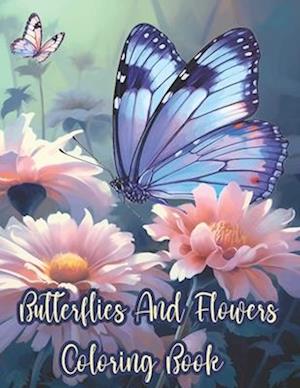 Butterflies and Flowers : Coloring Book