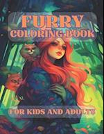 Furry Coloring Book for Kids and Adults