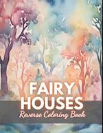 Fairy Houses Reverse Coloring Book: New Edition And Unique High-quality illustrations, Fun, Stress Relief And Relaxation Coloring Pages 