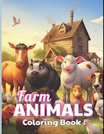 Farm Animals Coloring Book for Kids: High Quality +100 Beautiful Designs 