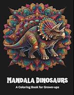 Mandala Dinosaurs A coloring book for grown-ups